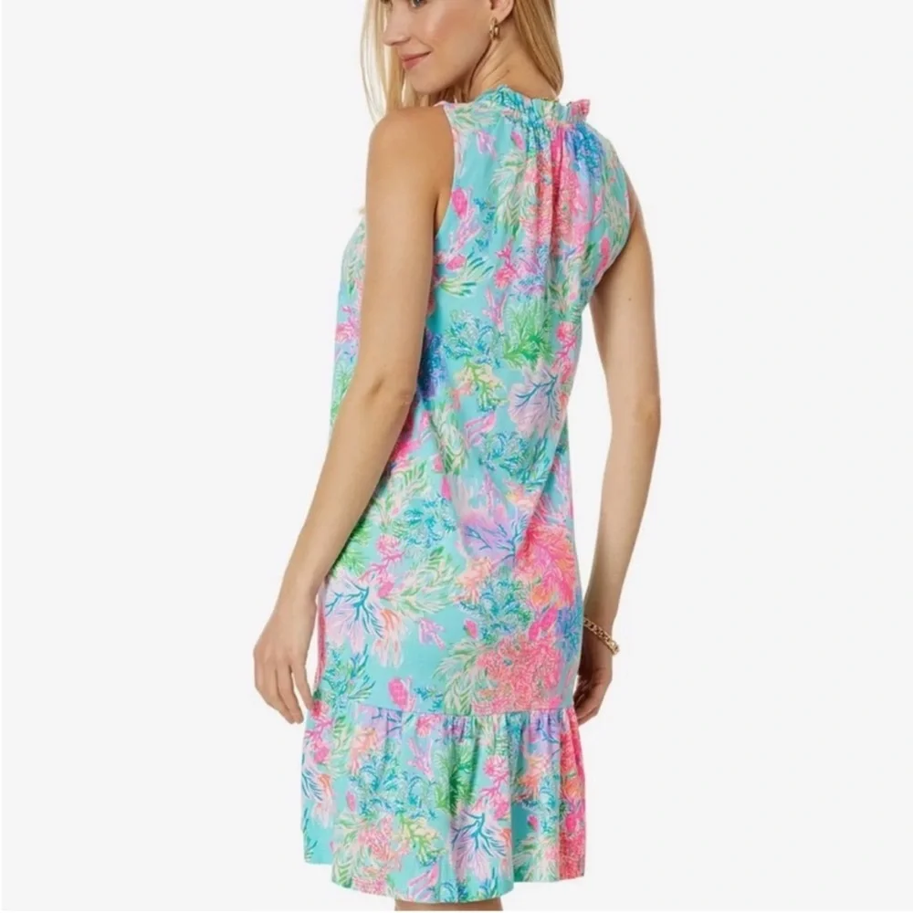 Lilly Pulitzer Malone Swing Dress SZ M Celestial Blue Cay To My Heart Like New 💕 - Picture 3 of 8